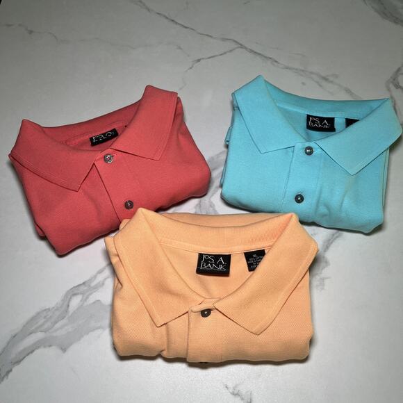 3 Jos A Bank Travelers Collection Mens Polo Shirts Sz XL 100% Soft Cotton NWOT - Picture 16 of 16